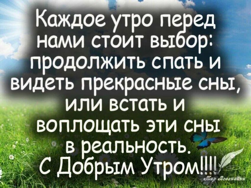 Каждое утро просыпаясь мы выбираем себе настроение сами